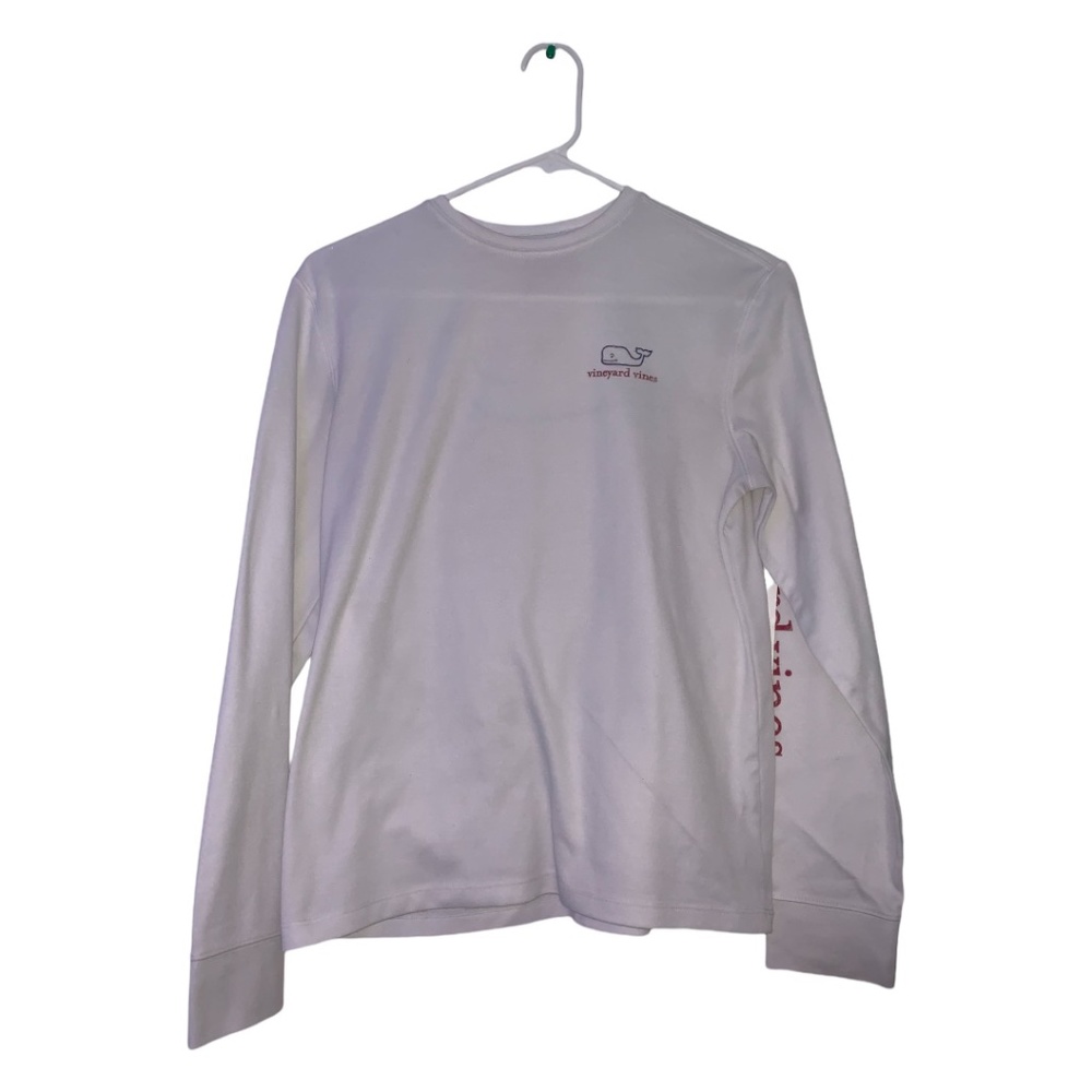 White Long Sleeved Polyester Vineyard Vines Shirt